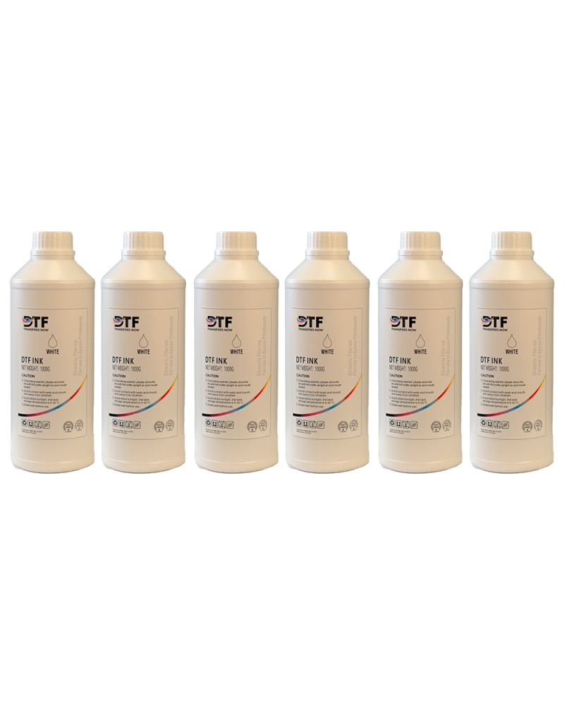 Bundle Of 6 Ultra quality White Ink for DTF printer | Wholesale