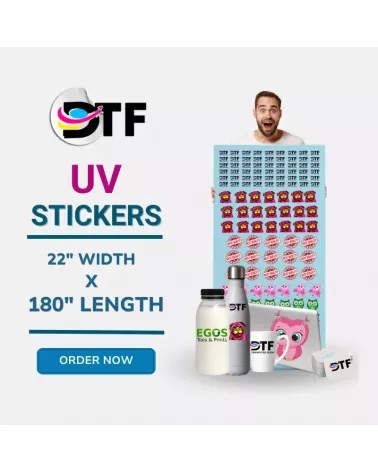 180" x 22" Custom UV DTF Sticker Gang sheet Wholesale